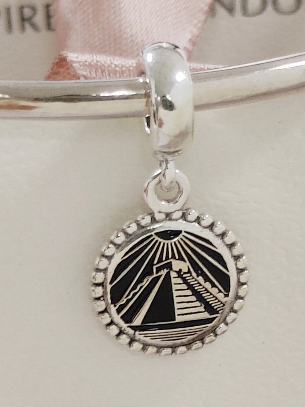 Pandora El Castillo Temple of Kukulcan Mexico Pyramid Cozumel Dangle Charm S925